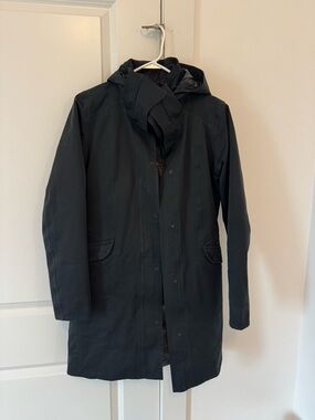 Patagonia Black Hooded Trench Coat